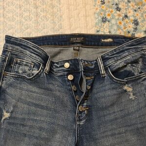 Judy Blue Boyfriend Blue Jeans with Distressing